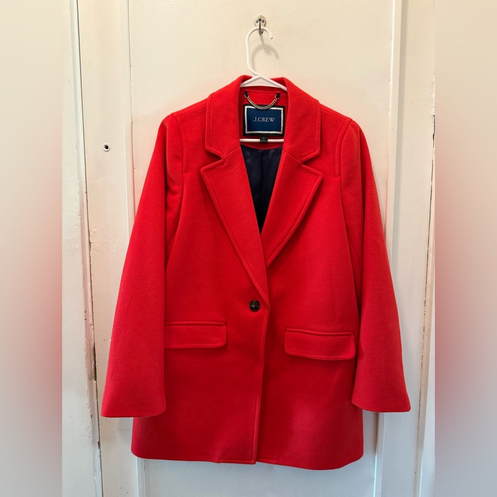 J.Crew Wool Coat // Red // Medium